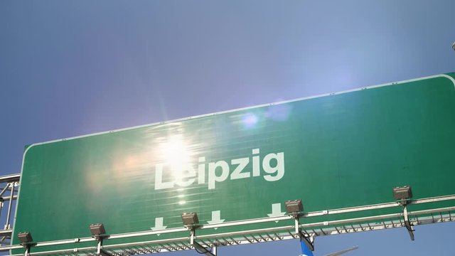 Airplane Landing Leipzig