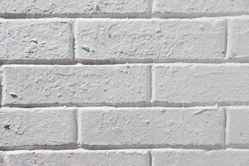 Vintage Brick Wall With White plaster Square texture or background. Whitewashed wall Painted Bricks. Old White Stone Wall. Background Texture