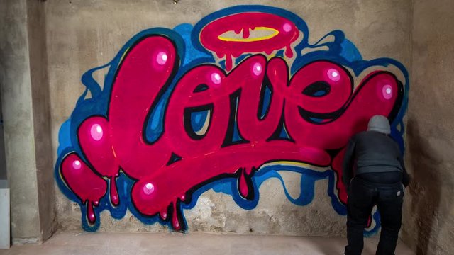graffiti artist love urban wall tag