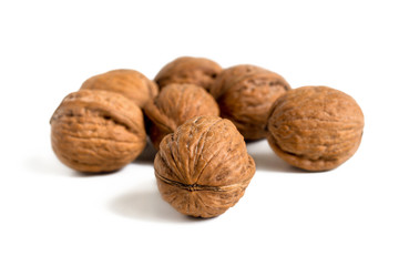Walnuts isolated on white