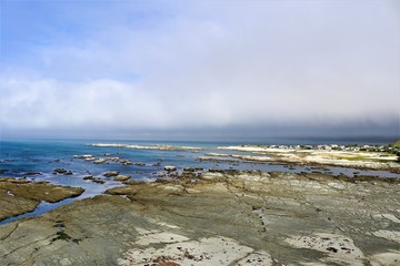beach stone and sea