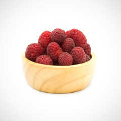 Ripe raspberry isolated on a white background.