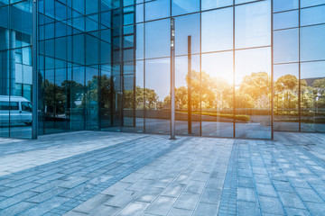 modern office buildings in midtown.
