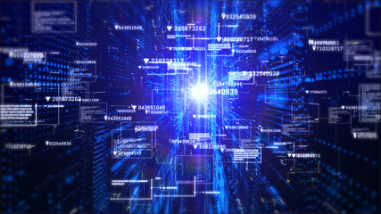 Hi-Tech digital display holographic information abstract background