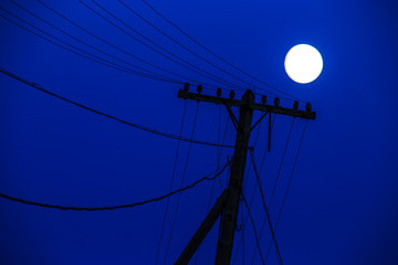 electric pole and wires