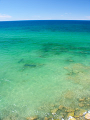 Fototapeta na wymiar Turquoise Water Background Michigan