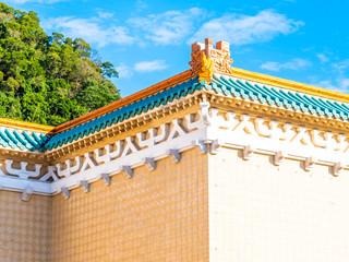 Beautiful architecture building exterior of national palace museum in taipei taiwan