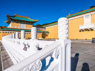 Beautiful architecture building exterior of national palace museum in taipei taiwan
