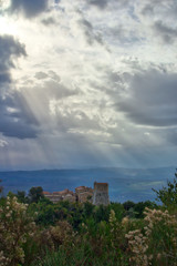 Fototapeta na wymiar the village of Vignoni Alto in Tuscany