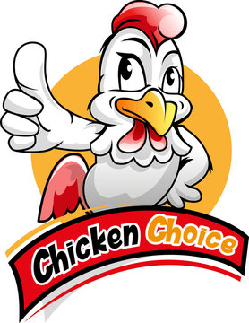 
Vector illustration, chicken mascot for a fast food fried chicken restorant business.