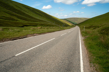 Scotland Open Road in the Highland Hills