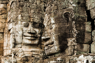 Faces of Siem Reap's Bayon Temple