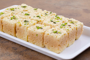 Indian Traditional Famous Sweet Food Mysore Pak or Mysoor Pak