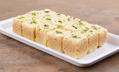 Indian Traditional Famous Sweet Food Mysore Pak or Mysoor Pak
