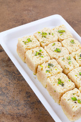 Indian Traditional Famous Sweet Food Mysore Pak or Mysoor Pak
