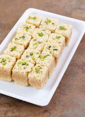 Indian Traditional Famous Sweet Food Mysore Pak or Mysoor Pak