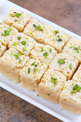 Indian Traditional Famous Sweet Food Mysore Pak or Mysoor Pak