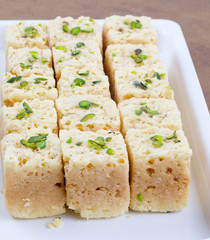 Indian Traditional Famous Sweet Food Mysore Pak or Mysoor Pak