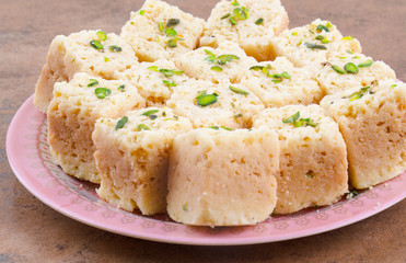 Indian Traditional Famous Sweet Food Mysore Pak or Mysoor Pak