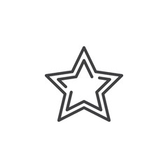 Rating star outline icon. linear style sign for mobile concept and web design. Favorite star simple line vector icon. Symbol, logo illustration. Pixel perfect vector graphics