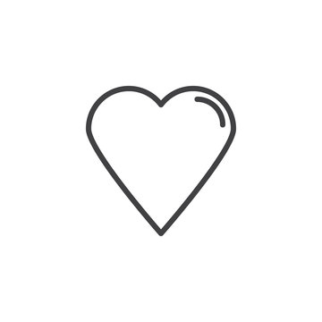 Favorite, heart outline icon. linear style sign for mobile concept and web design. Rate heart simple line vector icon. Symbol, logo illustration. Pixel perfect vector graphics
