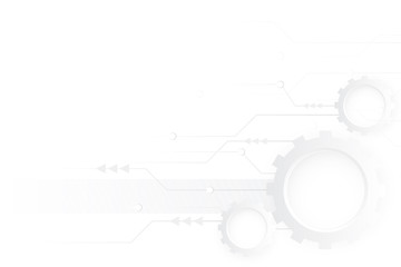 Clean white background. Creative and Modern gear background design for business. presentation on standard of use. Eps10 vector illustration.