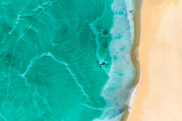Dead Sea coastline in desert uninhabited extraterrestrial landscape aerial view. no people.