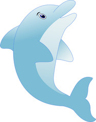 Standing Dolphin cartoon