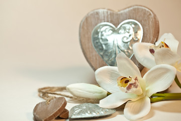 Dekoration mit Herz und Lilie © kreativtraum