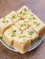 Indian Traditional Famous Sweet Food Mysore Pak or Mysoor Pak