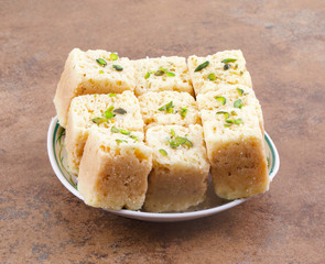 Indian Traditional Famous Sweet Food Mysore Pak or Mysoor Pak