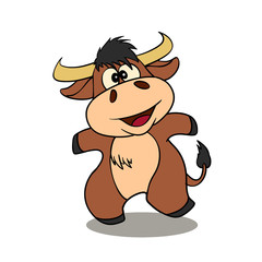 Fototapeta premium Funny Highland bull cartoon