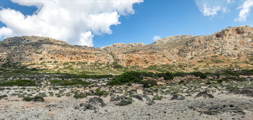 Mountains near lagoon Balos panorama