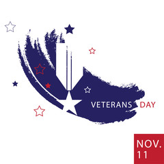 US Veterans Day Poster. Vector Illustration.