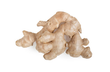 Ginger root isolated on white background