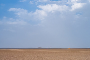 Obraz premium Yardang rocks in gobi desert in Dunhuang Yardang National Geopark, Gansu, China