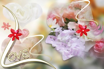 card love lady flower soft blur backgrounds nature