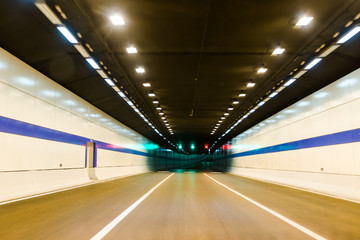 tunnel at night