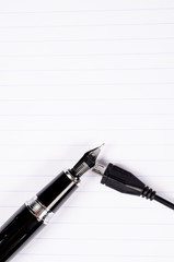 Fototapeta premium Charging a fountain pen