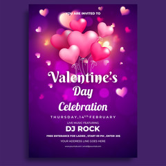 Valentine's Day celebrations flyer design.