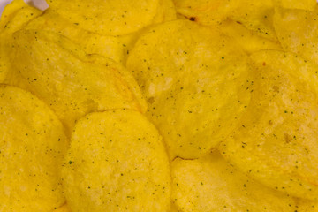 Texture of potato chips for the background
