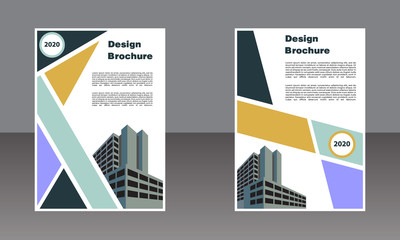 geometric shape book cover business template