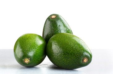 Avocado dark green on a white background