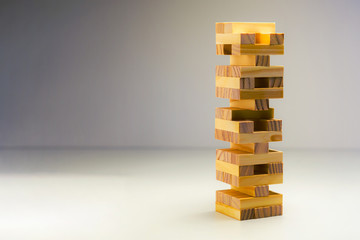 Building from wooden blocks - jenga