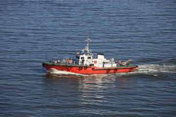 Patrol ship during marine inspection