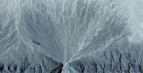 torrents of life, abstract photography of the deserts of Africa from the air. aerial view of desert...