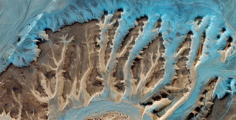 metaphor flora of the seabed, abstract photography of the deserts of Africa from the air. aerial...