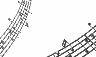 Abstract Music Notes And  isolate Background / Illustration