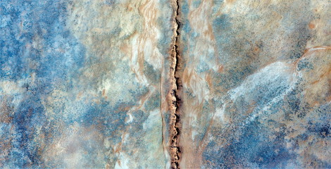 the fault of Saint Andrew, abstract photography of the deserts of Africa from the air. aerial view of desert landscapes, Genre: Abstract Naturalism, from the abstract to the figurative,  - Powered by Adobe