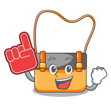 Foam finger beautiful menesengger bag fashion with caratoon